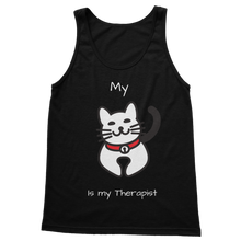 Load image into Gallery viewer, My Cat is My Therapist (White) Classic Women&#39;s Tank Top