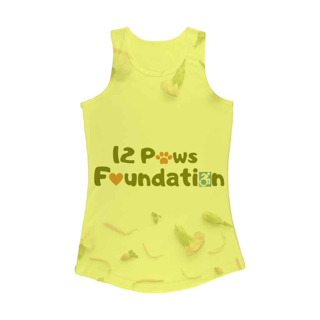 12 Paws Flower Shower Women Performance Tank Top