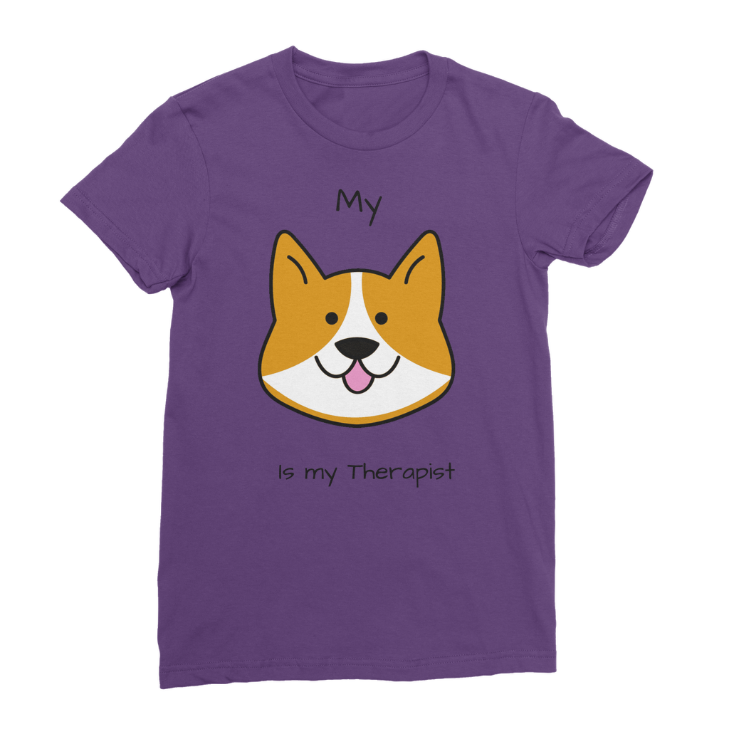 (Black) My Dog is my Therapist Classic Women's T-Shirt