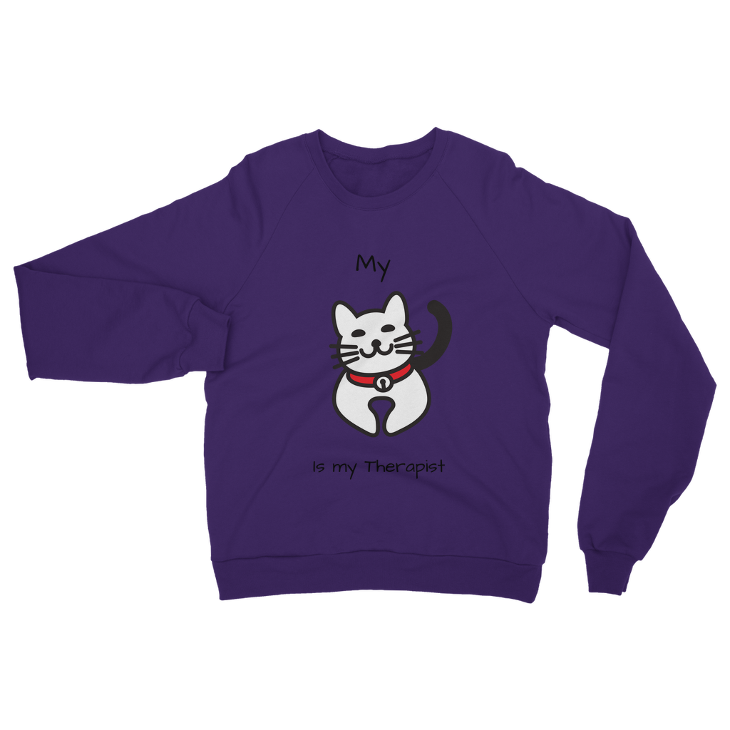 (Black) My Cat is My Therapist Classic Adult Sweatshirt