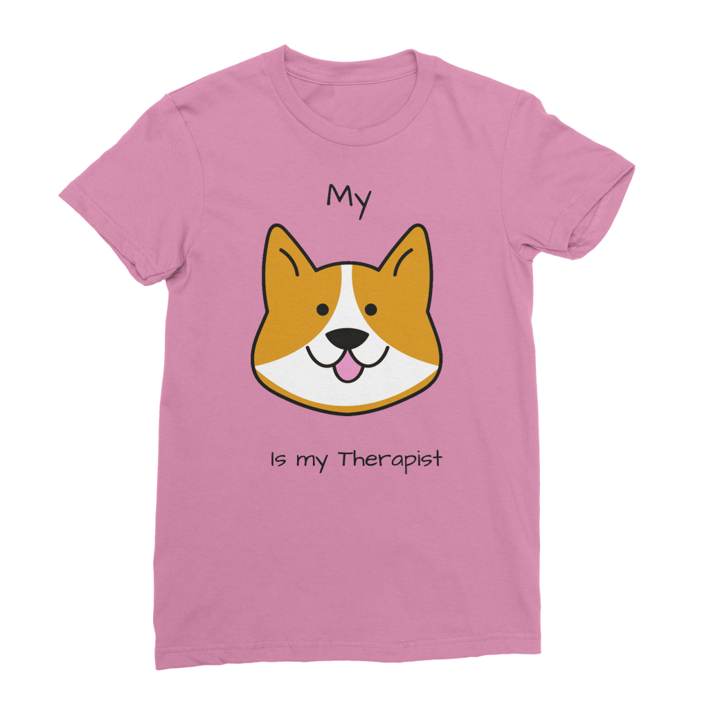 (Black) My Dog is my Therapist Classic Women's T-Shirt