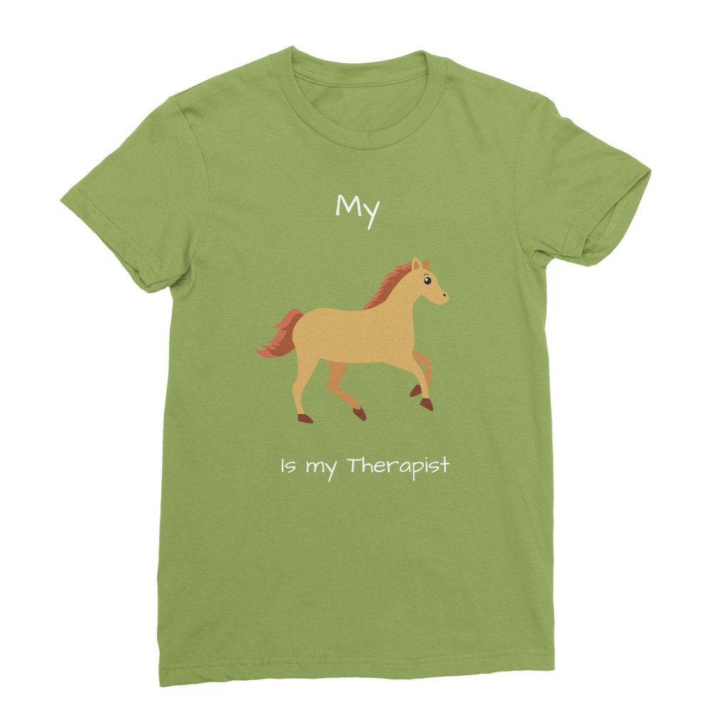 My Horse is My Therapist (White) Classic Women's T-Shirt
