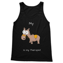 Load image into Gallery viewer, My Crazy Horse is my Therapist (White) Classic Women&#39;s Tank Top