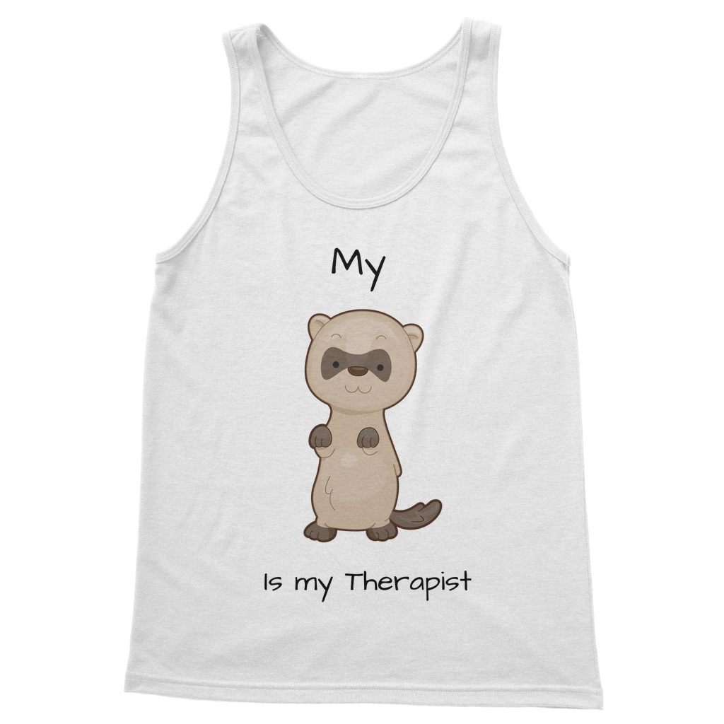My Ferret is My Therapist (Black) Classic Women's Tank Top