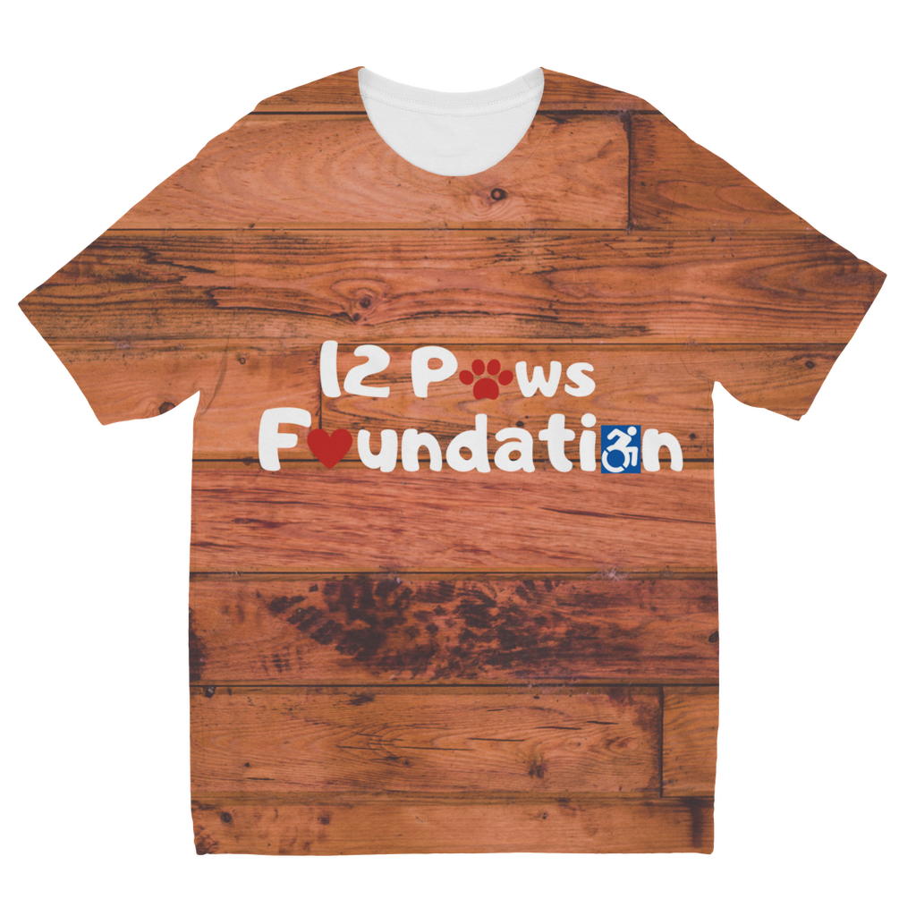 Knock on Wood 12 Paws Pattern Sublimation Kids T-Shirt