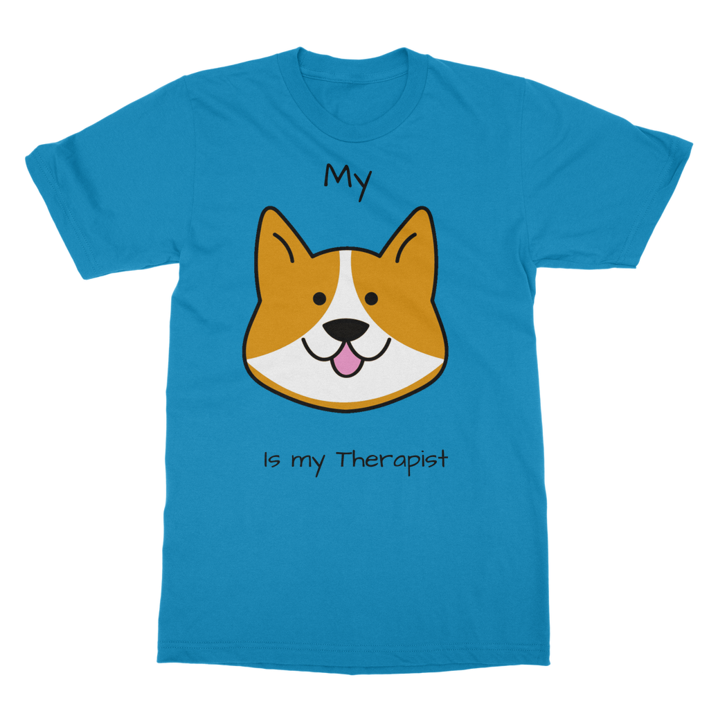 (Black) My Dog is my Therapist Classic Adult T-Shirt