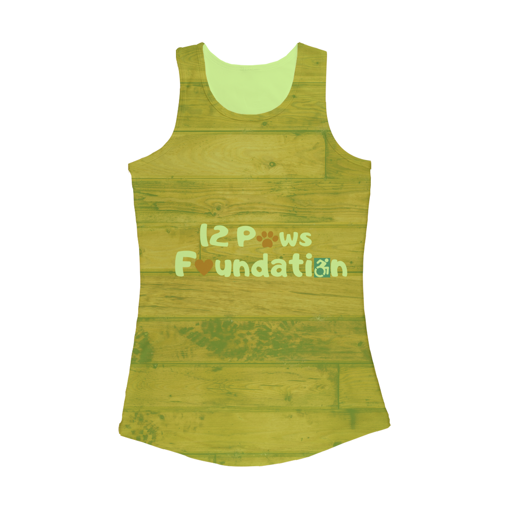 Knock on Wood 12 Paws Pattern Women Performance Tank Top