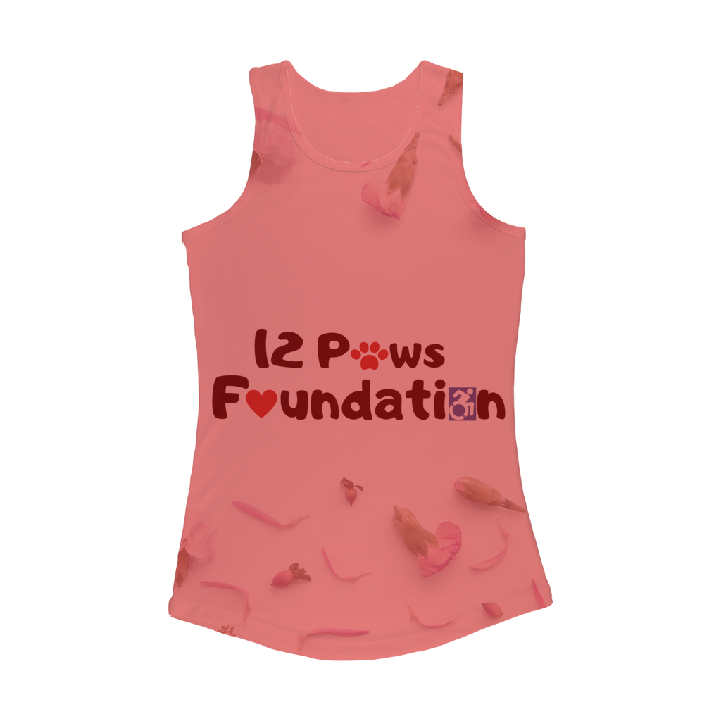 12 Paws Flower Shower Women Performance Tank Top