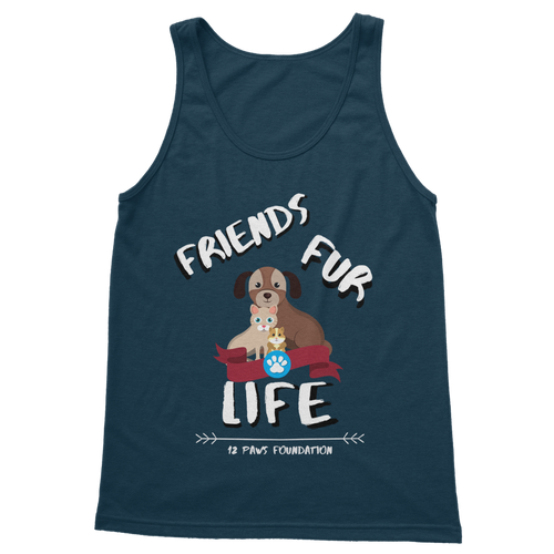 (White Lettering) Friends Fur Life Classic Women's Tank Top