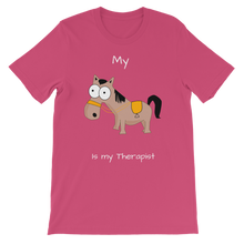 Load image into Gallery viewer, My Crazy Horse is my Therapist (White) Classic Kids T-Shirt
