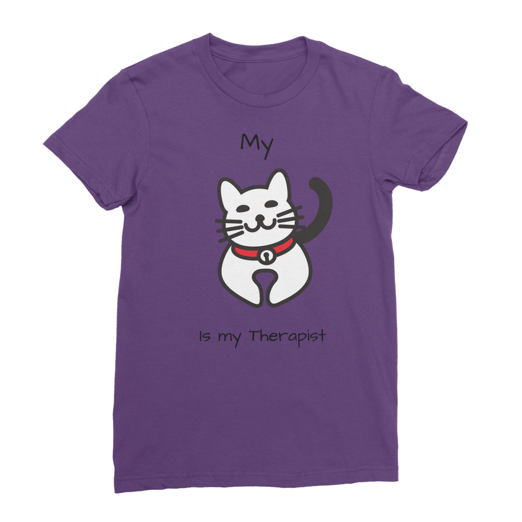 (Black) My Cat is My Therapist Classic Women's T-Shirt