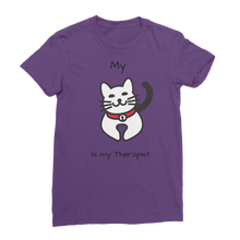 Load image into Gallery viewer, (Black) My Cat is My Therapist Classic Women&#39;s T-Shirt
