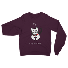 Load image into Gallery viewer, My Cat is My Therapist (White) Classic Adult Sweatshirt
