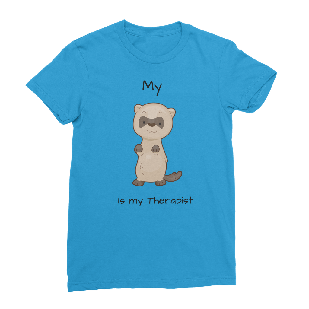 My Ferret is My Therapist (Black) Classic Women's T-Shirt