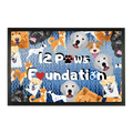 (Sky Blue) 12 Paws Pattern Mask Sublimation Doormat