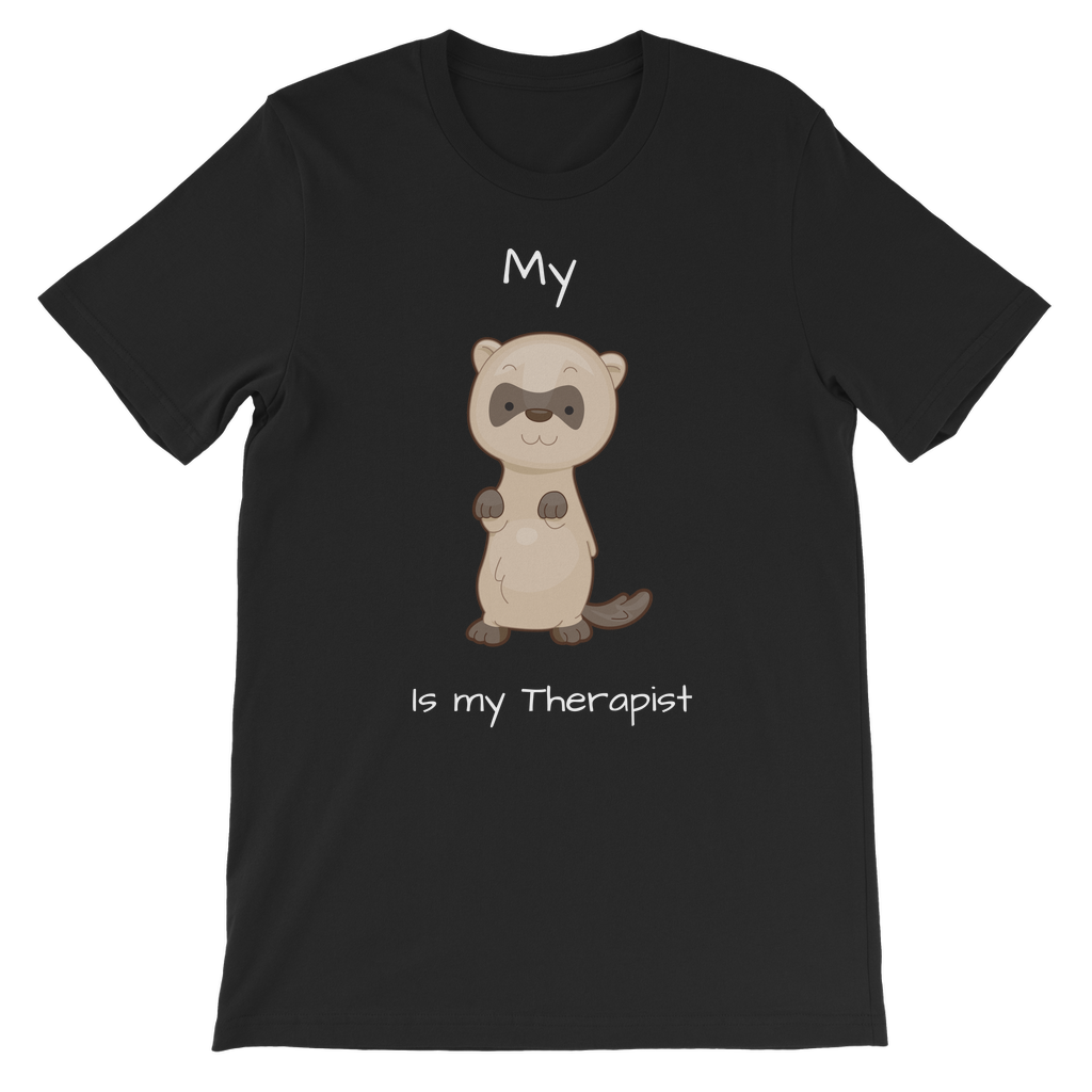 My Ferret is My Therapist (White) Classic Kids T-Shirt