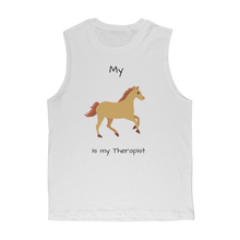 Load image into Gallery viewer, My Horse is My Therapist (Black) Classic Adult Muscle Top