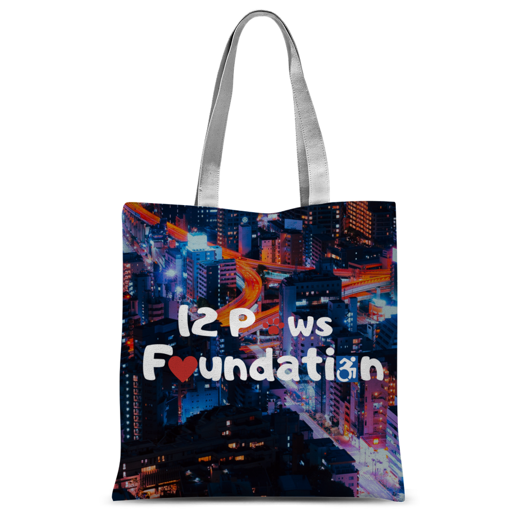 12 Paws Night Lights Pattern Classic Sublimation Tote Bag