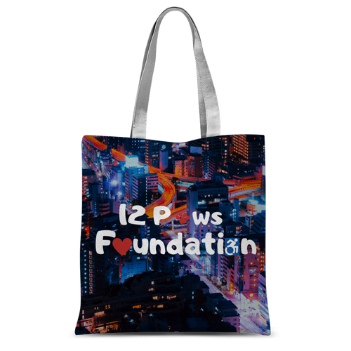 12 Paws Night Lights Pattern Classic Sublimation Tote Bag