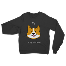 Load image into Gallery viewer, My Dog is My Therapist (White) Classic Adult Sweatshirt