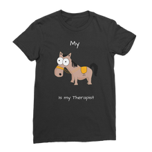 Load image into Gallery viewer, My Crazy Horse is my Therapist (White) Classic Women&#39;s T-Shirt
