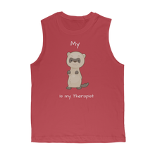 Load image into Gallery viewer, My Ferret is My Therapist (White) Classic Adult Muscle Top