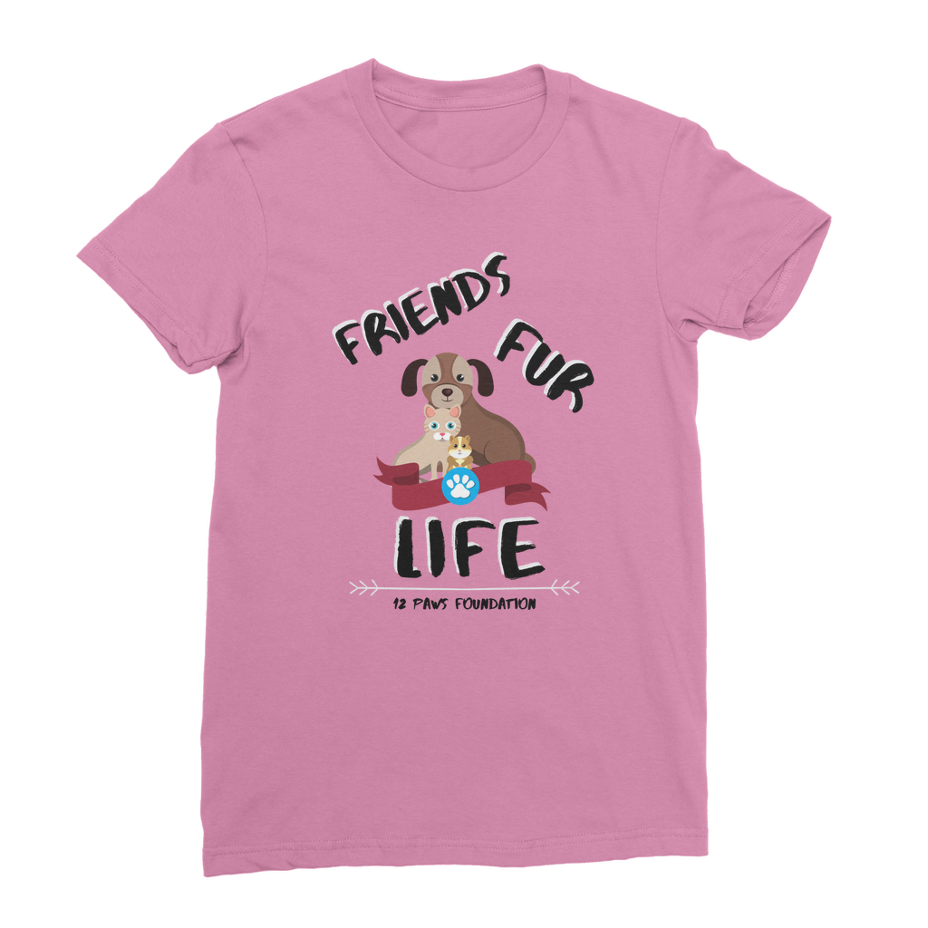 (Black Lettering) Friends Fur Life Classic Women's T-Shirt