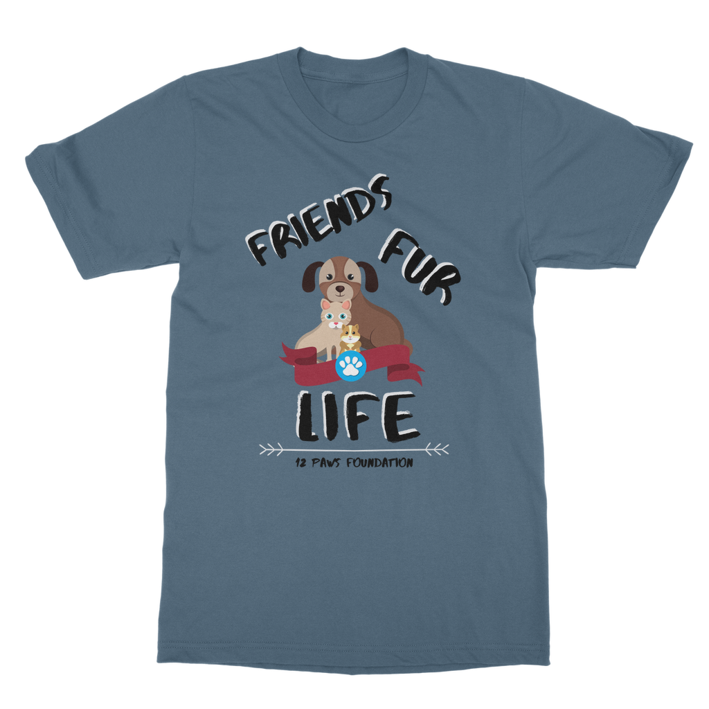 (Black Lettering) Friends Fur Life Classic Adult T-Shirt