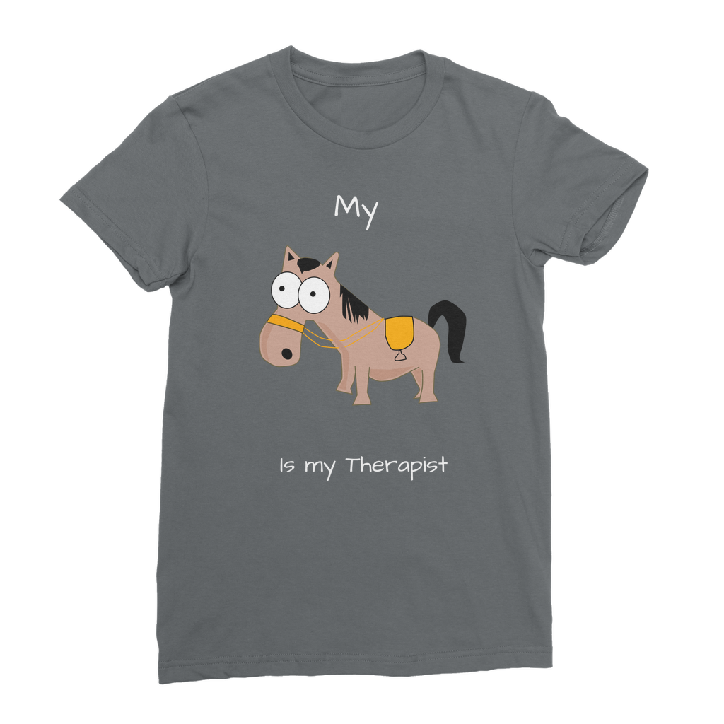 My Crazy Horse is my Therapist (White) Classic Women's T-Shirt