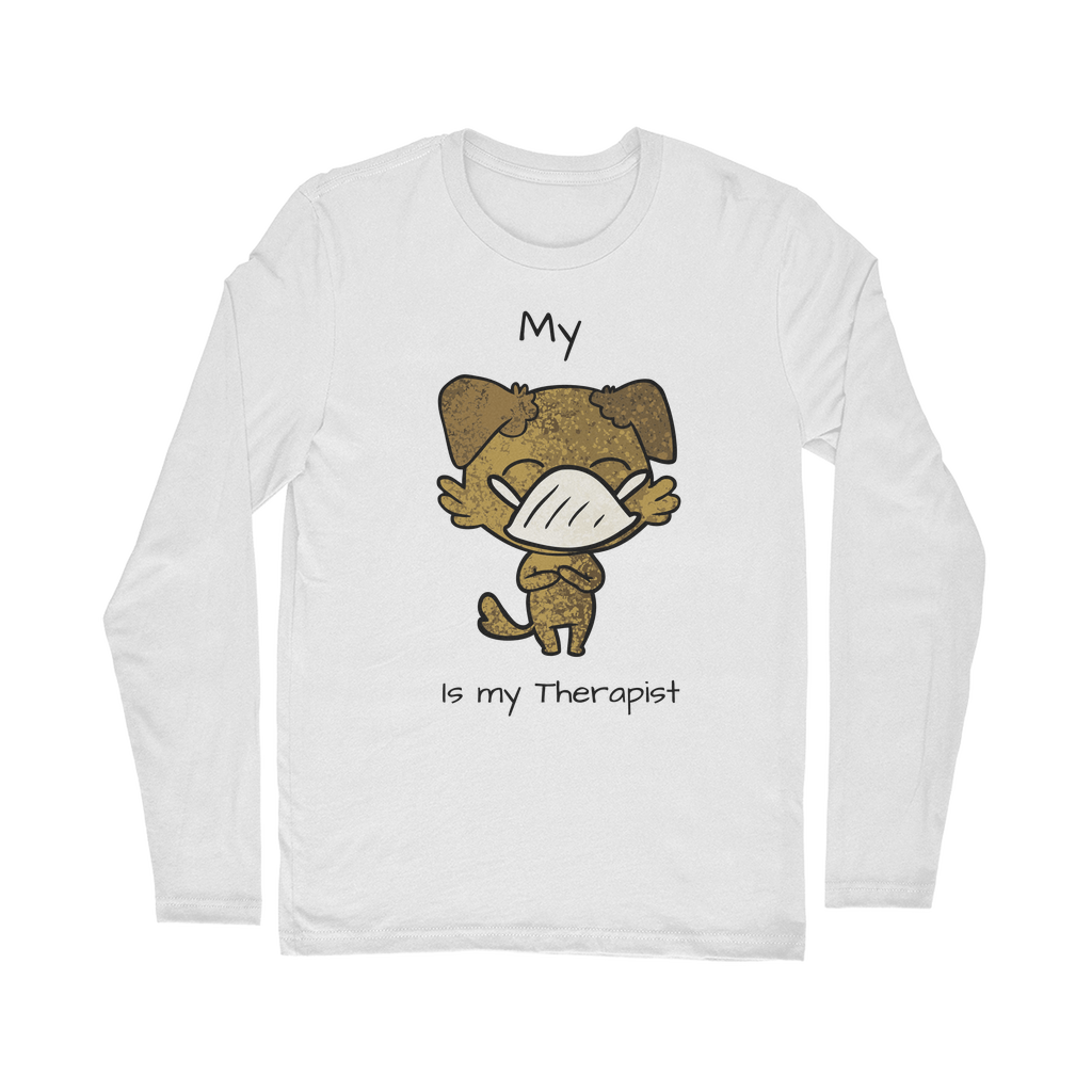 (Black) My ?? is My Therapist Classic Long Sleeve T-Shirt