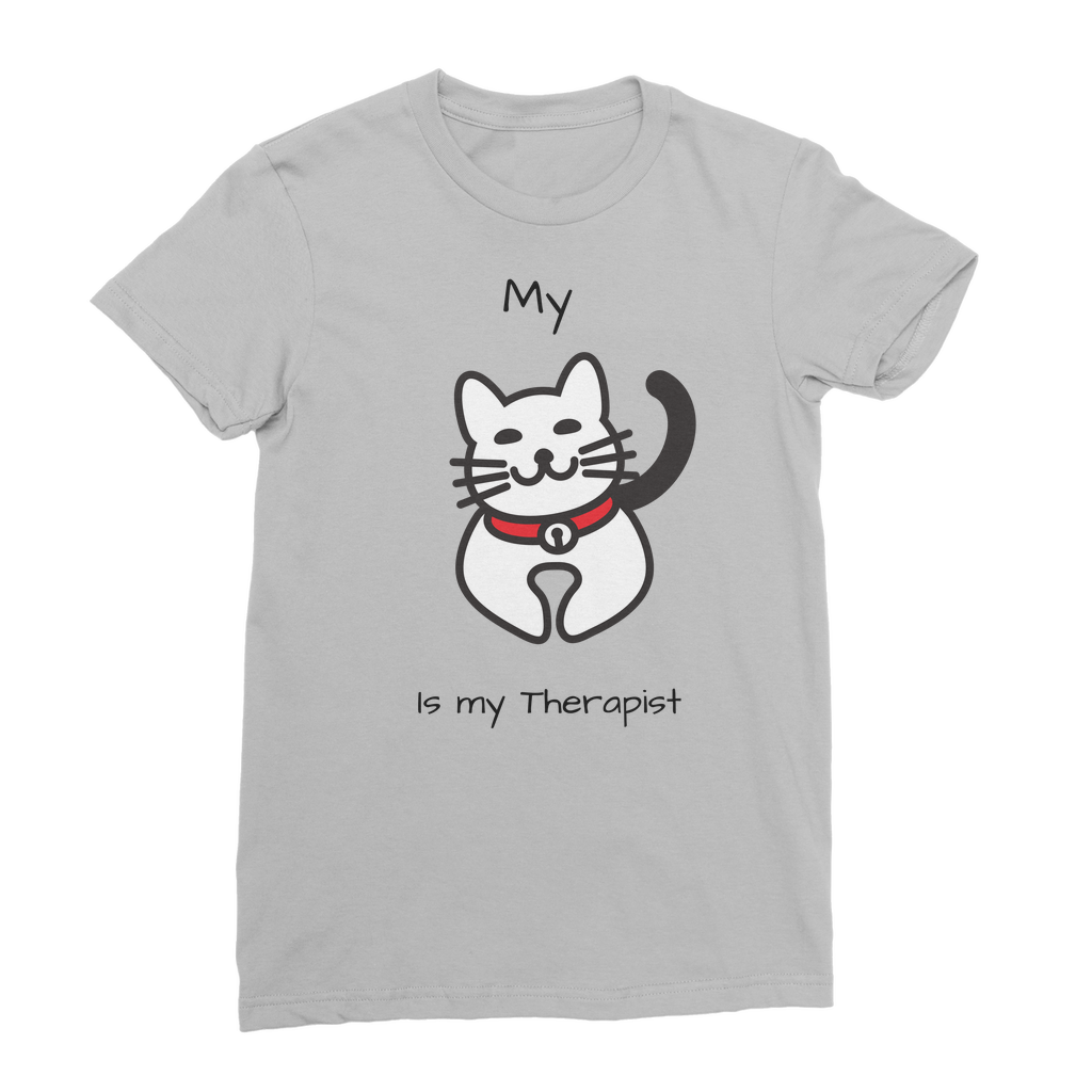 (Black) My Cat is My Therapist Classic Women's T-Shirt