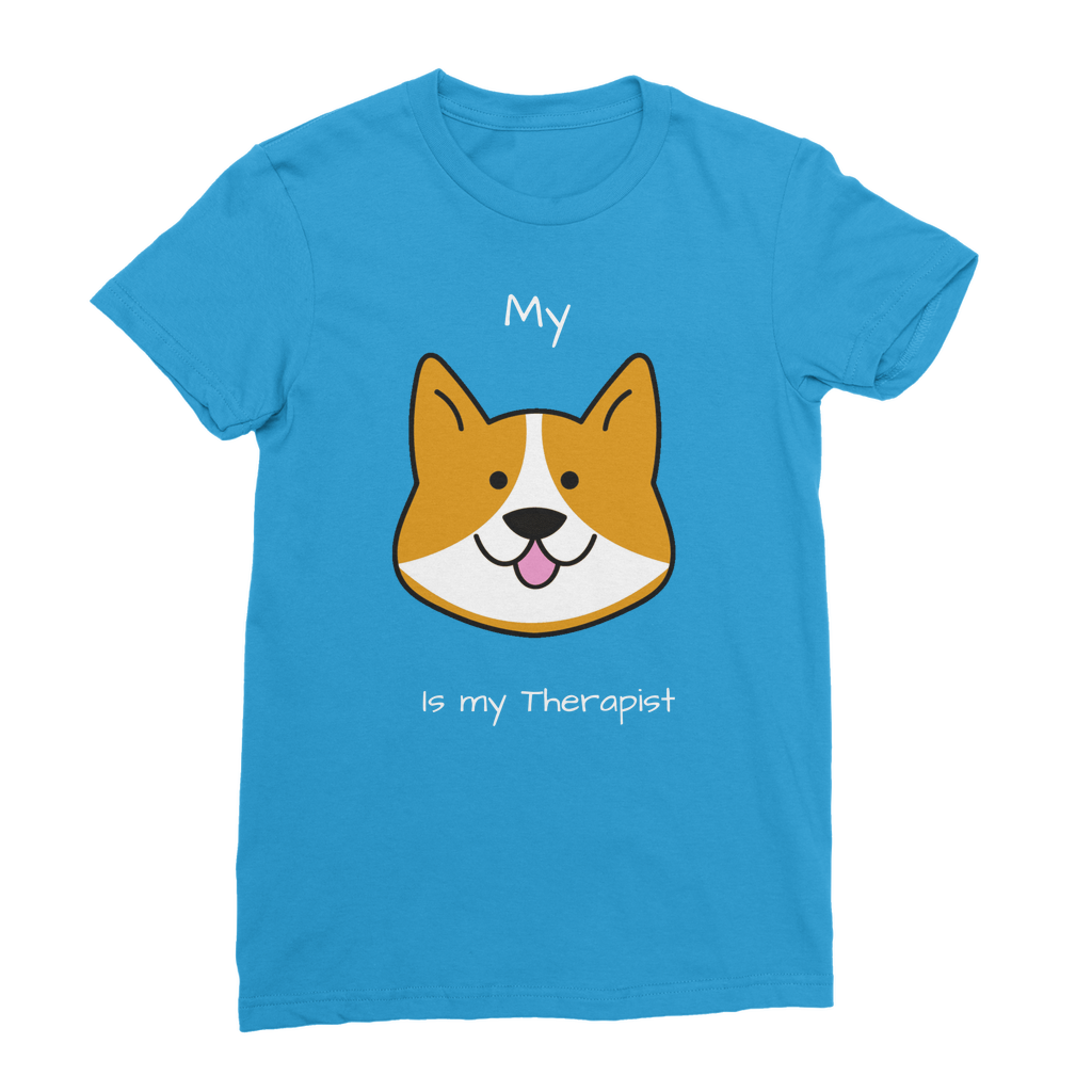 My Dog is My Therapist (White) Classic Women's T-Shirt