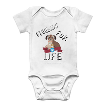 Load image into Gallery viewer, (White Lettering) Friends Fur Life Classic Baby Onesie Bodysuit