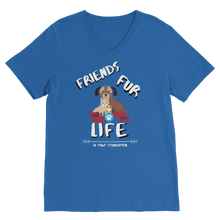 Load image into Gallery viewer, (White Lettering) Friends Fur Life Premium V-Neck T-Shirt