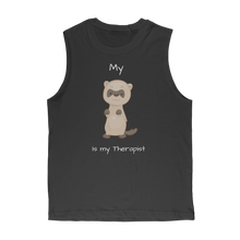 Load image into Gallery viewer, My Ferret is My Therapist (White) Classic Adult Muscle Top