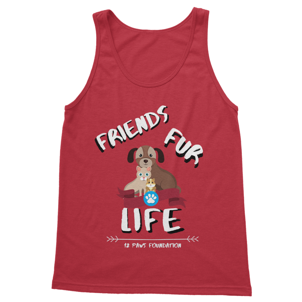 (White Lettering) Friends Fur Life Classic Women's Tank Top