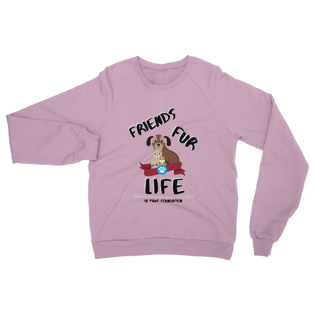 (Black Lettering) Friends Fur Life Classic Adult Sweatshirt