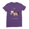 My Crazy Horse is my Therapist (White) Classic Women's T-Shirt