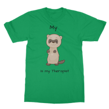 Load image into Gallery viewer, My Ferret is My Therapist (Black) Classic Adult T-Shirt