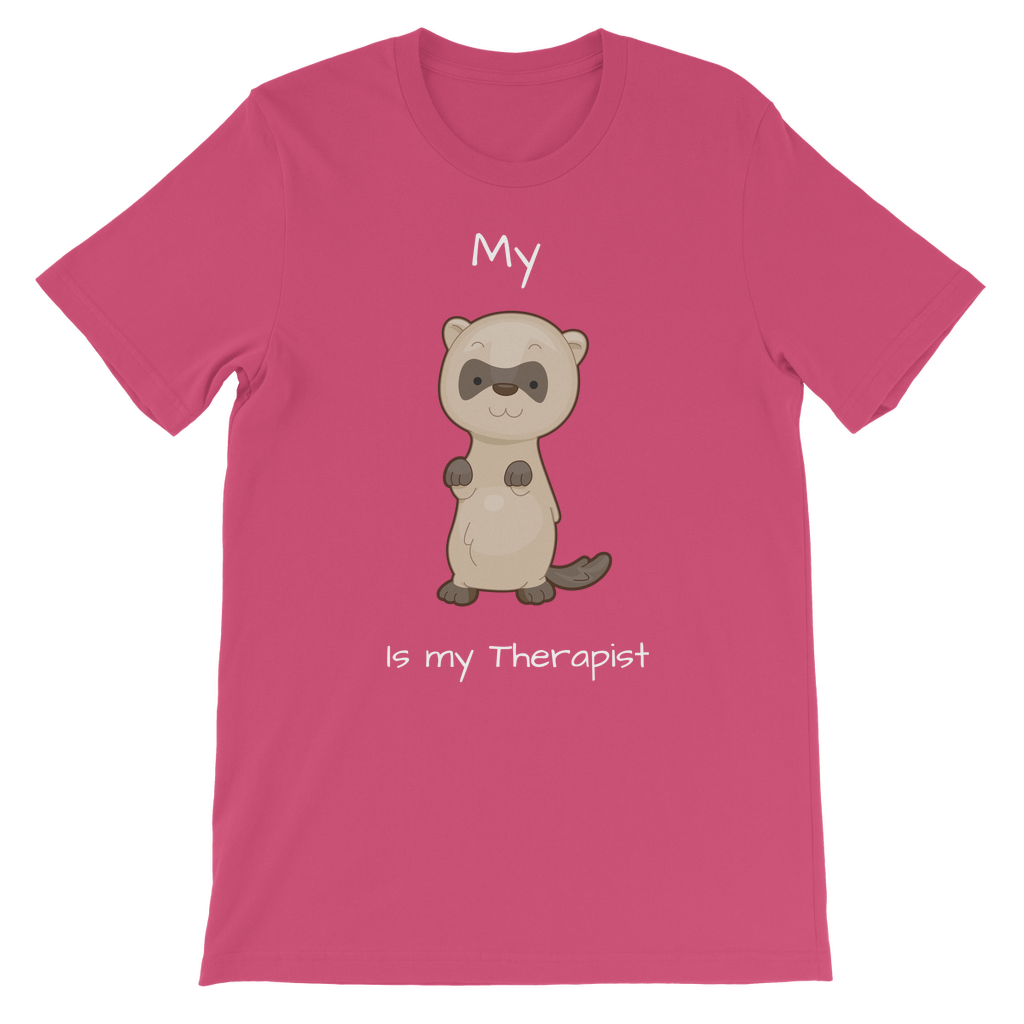 My Ferret is My Therapist (White) Classic Kids T-Shirt