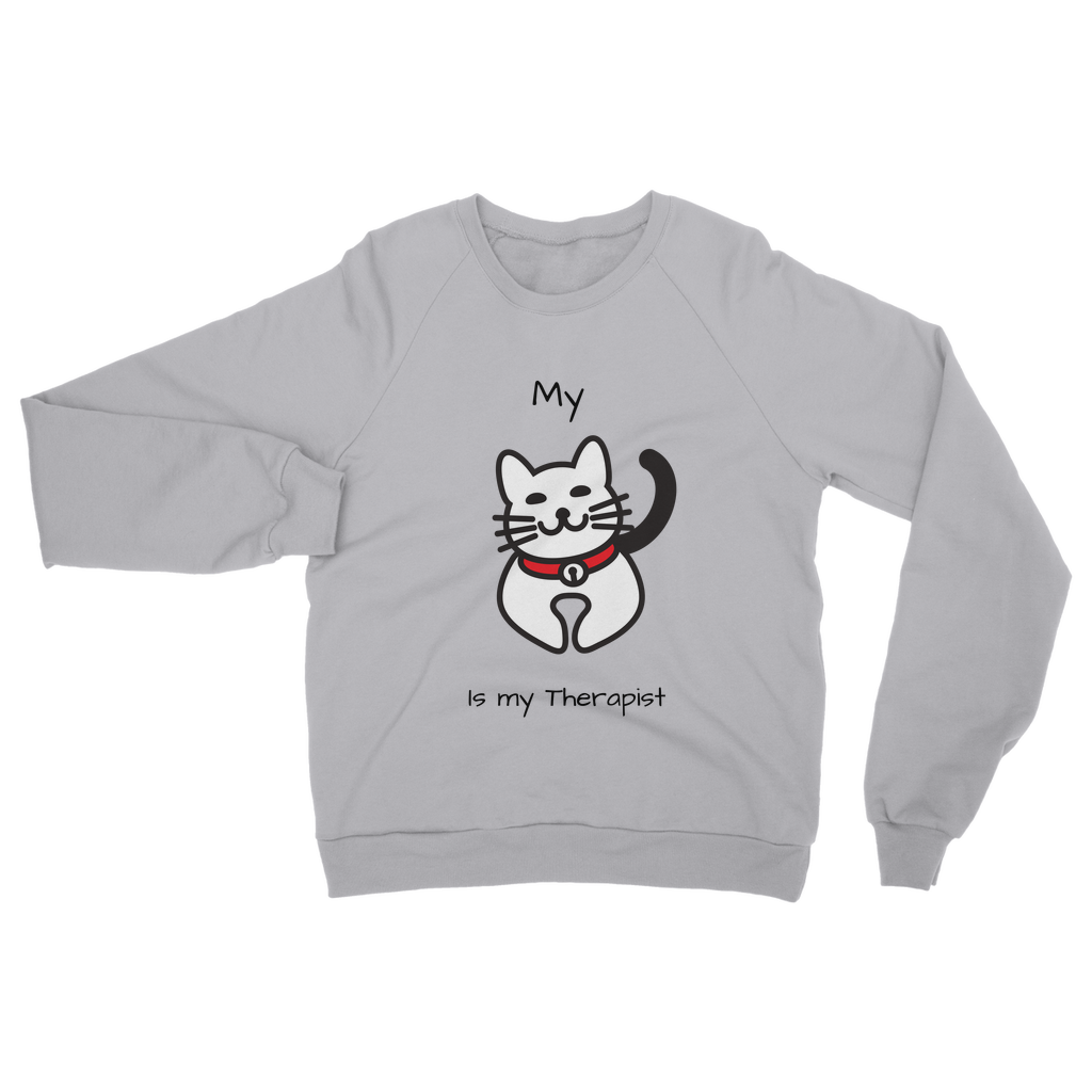 (Black) My Cat is My Therapist Classic Adult Sweatshirt
