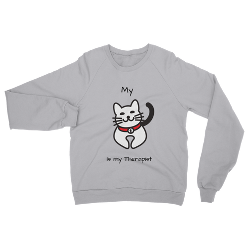 (Black) My Cat is My Therapist Classic Adult Sweatshirt