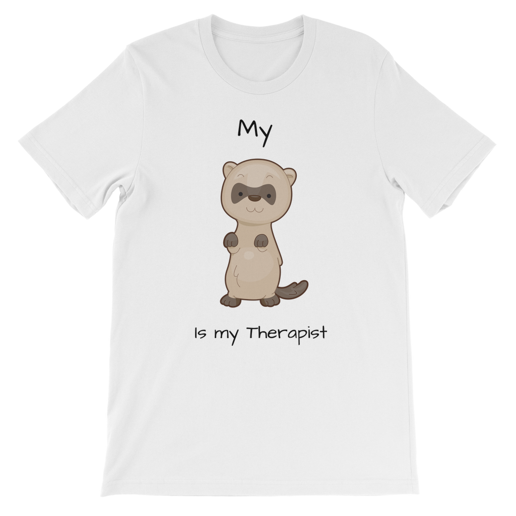 My Ferret is My Therapist (Black) Classic Kids T-Shirt