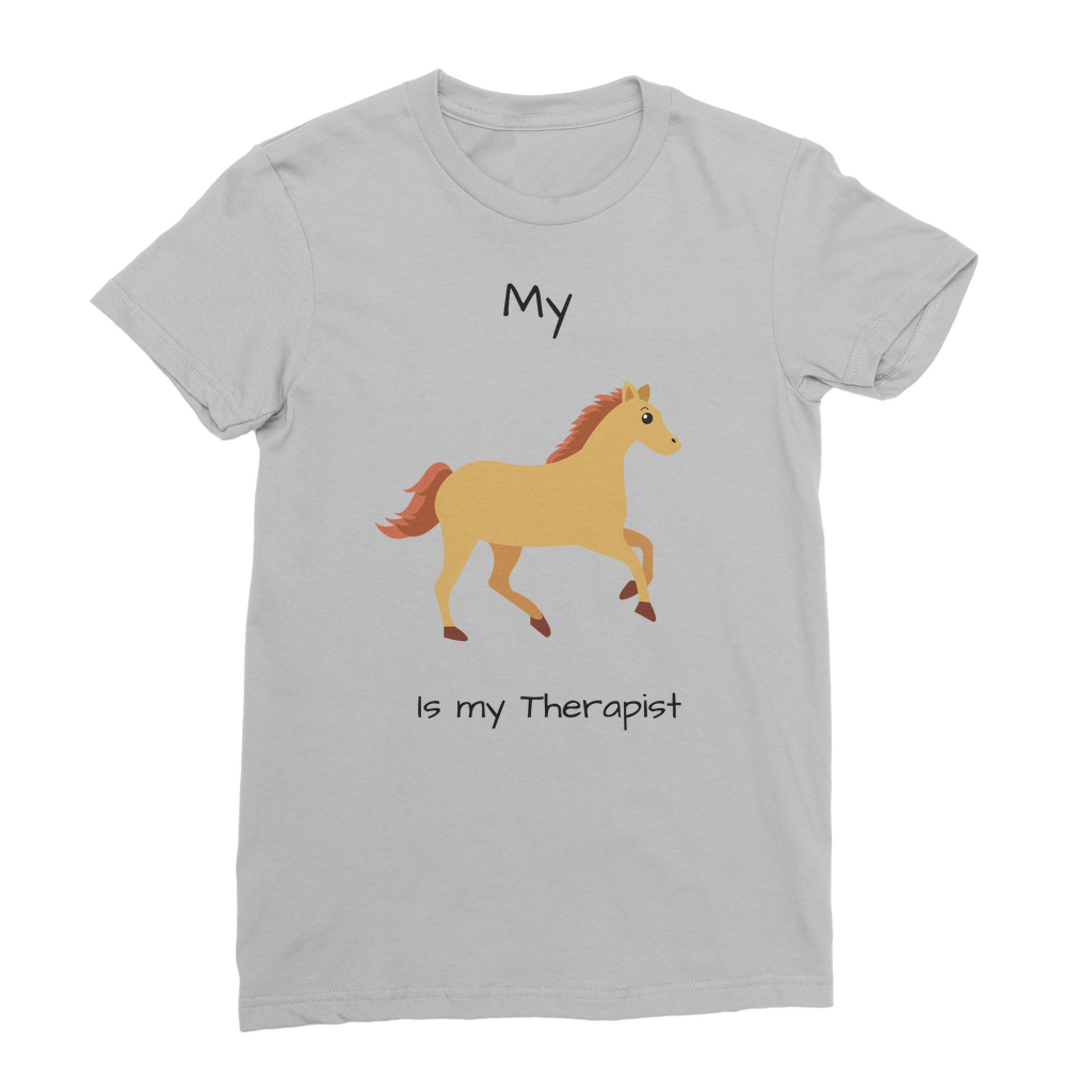 My Horse is My Therapist (Black) Classic Women's T-Shirt