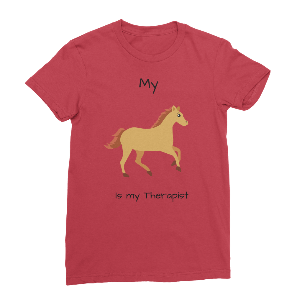 My Horse is My Therapist (Black) Classic Women's T-Shirt