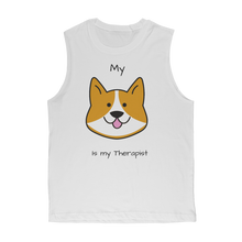 Load image into Gallery viewer, (Black) My Dog is my Therapist Classic Adult Muscle Top