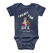 Load image into Gallery viewer, (White Lettering) Friends Fur Life Classic Baby Onesie Bodysuit