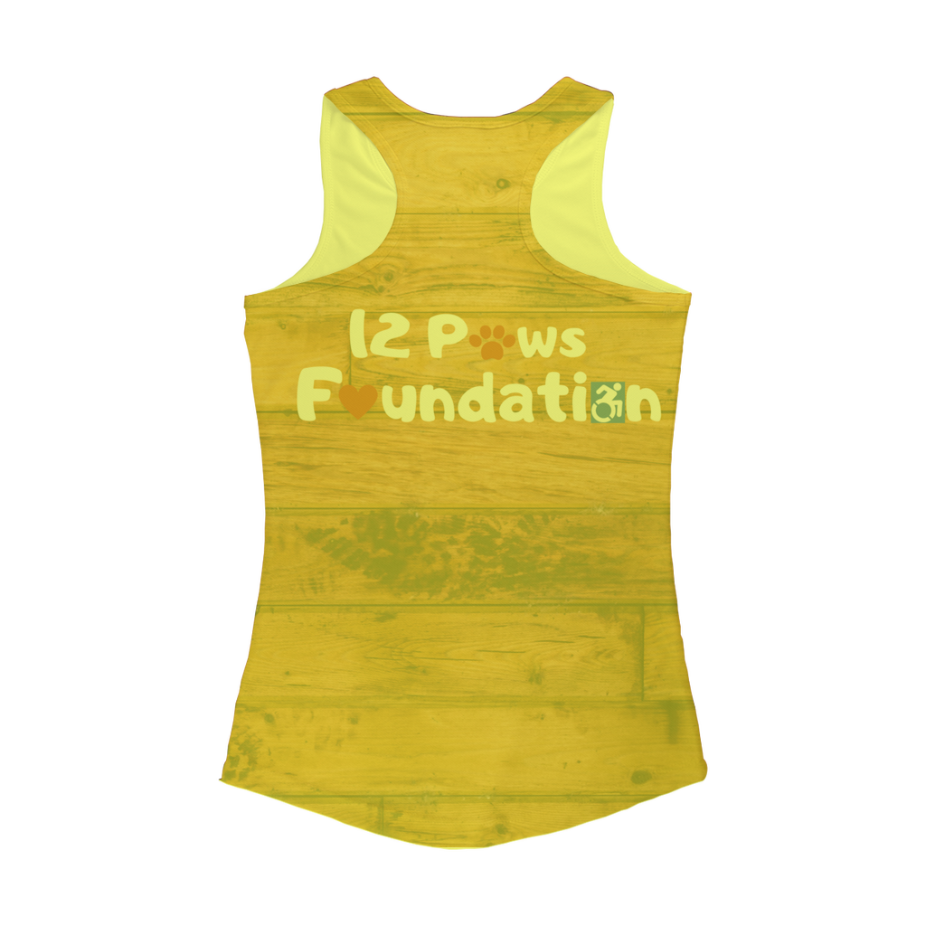 Knock on Wood 12 Paws Pattern Women Performance Tank Top