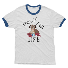 Load image into Gallery viewer, (White Lettering) Friends Fur Life Adult Ringer T-Shirt
