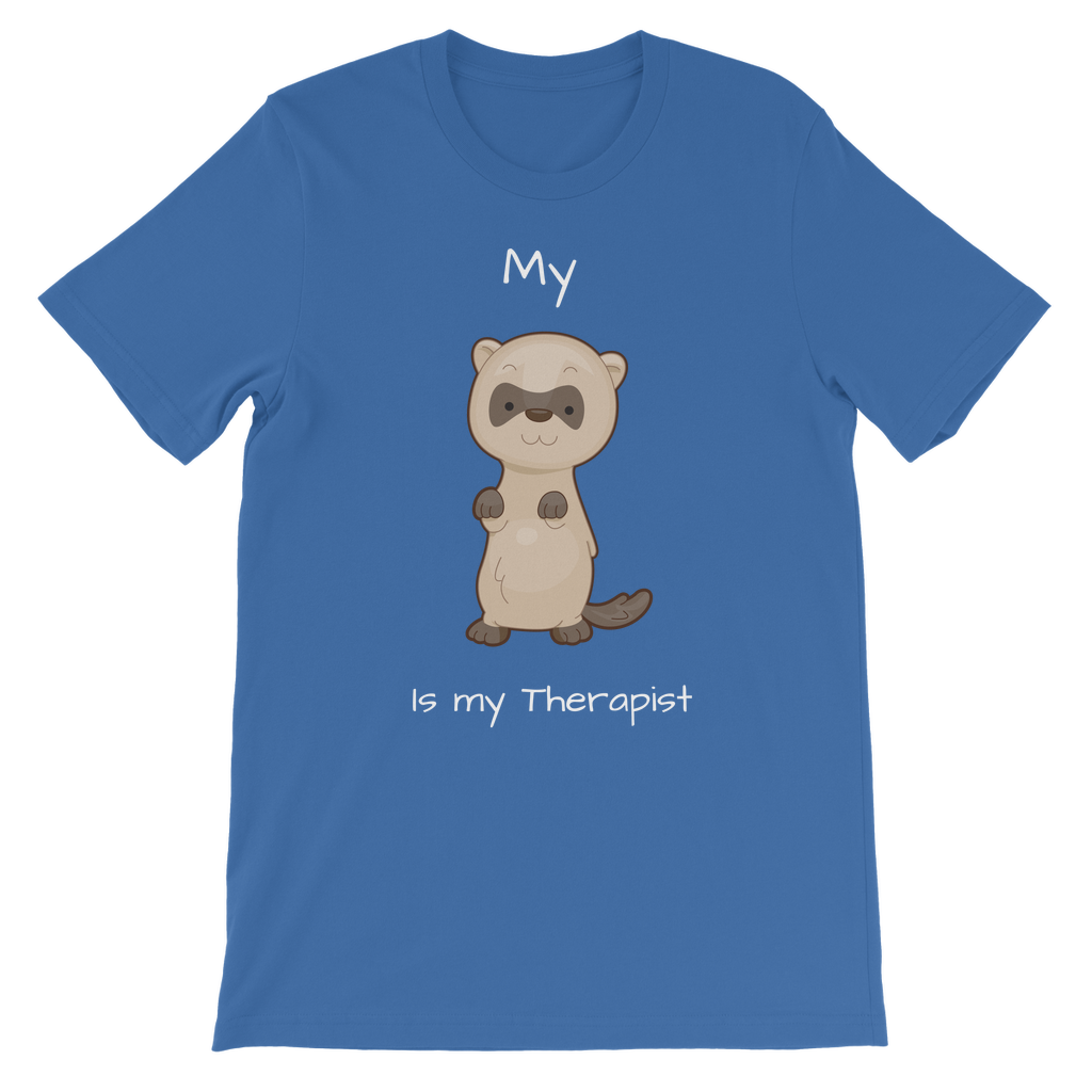 My Ferret is My Therapist (White) Classic Kids T-Shirt